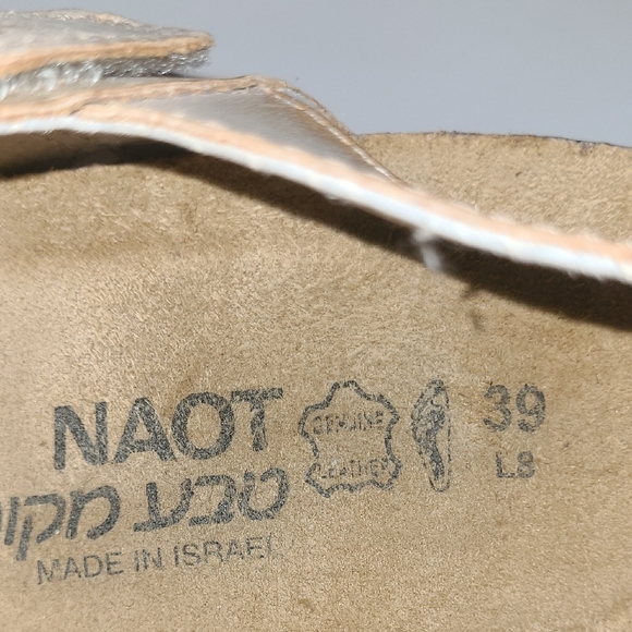 Naot Tan Leather Cork Strappy Sandals Ankle Strap Minimalist Fairy Boho Indie - Picture 3 of 8